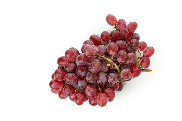 Red ripe grape isolated on white background