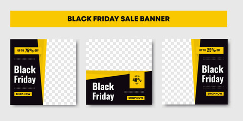 Black friday social media post template