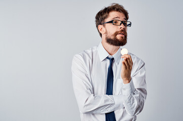 business man cryptocurrency bitcoin finance economy investment