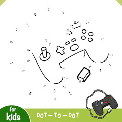 Numbers game, education dot to dot game for kids, Joystick © ksenyasavva