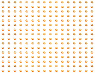 pattern festive halloween decor jack lantern donut orange on isolated background