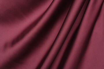 Draped vinous silk fabric background