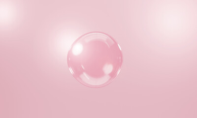 3D Collagen Skin Serum and Vitamin illustration isolated on soft color background. concept skin care cosmetics solution. 3d rendering.