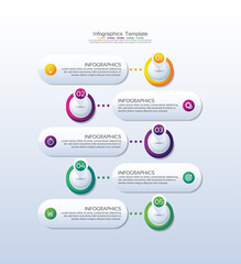Presentation business infographic template circle colorful with 4 step