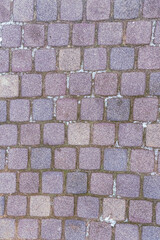 Obraz premium stone pattern vertical background of gray square cobblestones