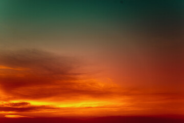 Fototapeta premium Red dramatic sky at sunset. Sky texture. Abstract nature background