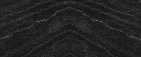 Panorama dark gray stone background with copy space. Black grunge banner with rock texture.