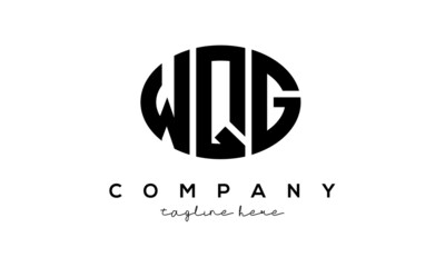 WQG three Letters creative circle logo design