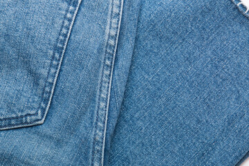 Naklejka premium Light jeans texture. Jeans pocket.