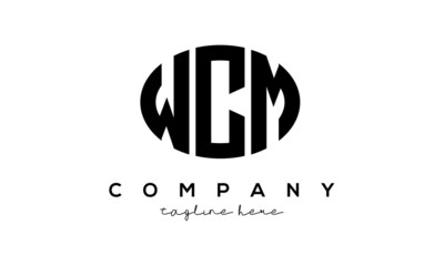 WCM three Letters creative circle logo design