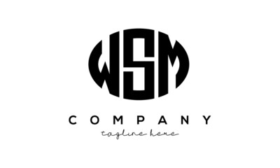 WSM three Letters creative circle logo design