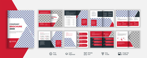 Creative company profile business 16 page brochure design for professional purpose
