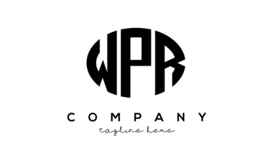 WPR three Letters creative circle logo design