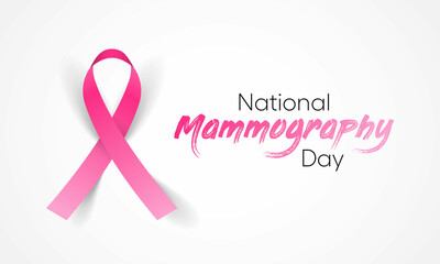 National Mammography day is observed every year in October, it is the process of using low-energy X-rays to examine the human breast for diagnosis and screening. Vector illustration - obrazy, fototapety, plakaty