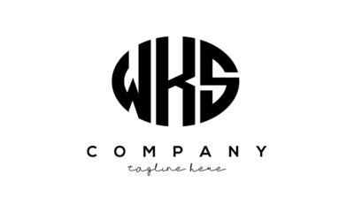 WKS three Letters creative circle logo design