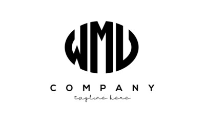 WMU three Letters creative circle logo design