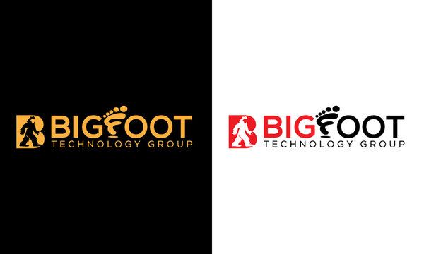 Logo Design vector image bigfoot logo