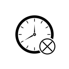 Reject time management icon isolated on white background