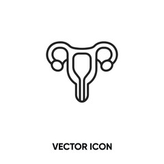 Uterus vector icon. Modern, simple flat vector illustration for website or mobile app.Famele reproductive system symbol, logo illustration. Pixel perfect vector graphics	