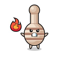 honey dipper character cartoon with angry gesture