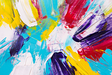 Abstract art background with colorful strokes
