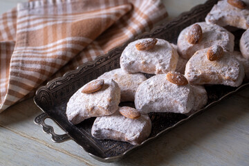 Traditional Kavala cookies with almond