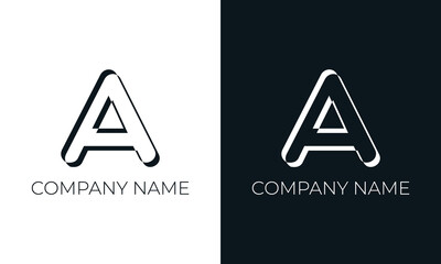 	
Initial letter a logo vector design template. Creative modern trendy a typography and black colors.