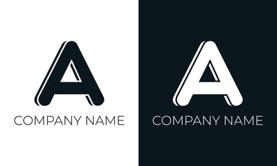 	
Initial letter a logo vector design template. Creative modern trendy a typography and black colors.