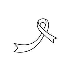 Ribbon icon vector. bow illustration sign. loop symbol.
