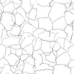 Cracked craquelure surface grunge  illustration seamless pattern