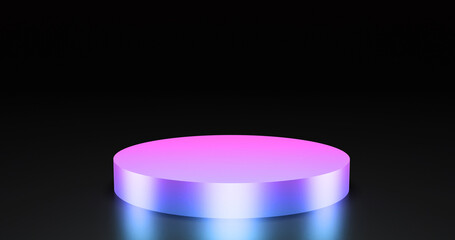 The podium is realistic. 3d rendering.