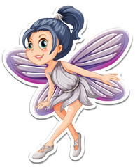 Beautiful fairy cartoon character sticker