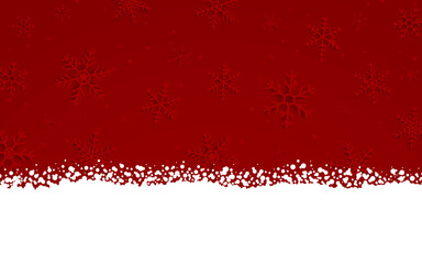 Fototapeta na wymiar 雪の結晶の背景　ベクター素材 赤