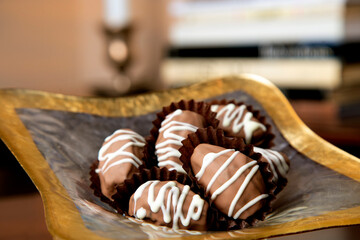 Milk chocolate date covered with chocolate 