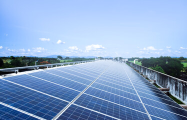 Solar rooftop of the building, sustainable energy using in daily life