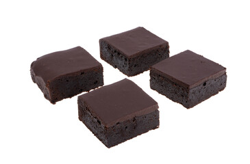 Brownie Chocolate Cake Isolated