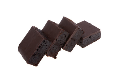 Brownie Chocolate Cake Isolated