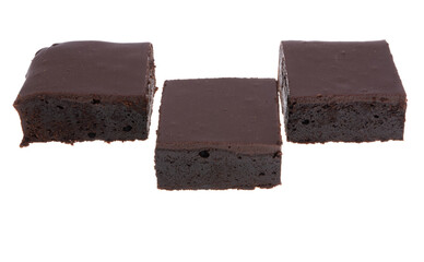 Brownie Chocolate Cake Isolated