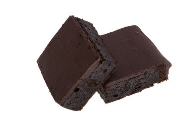 Brownie Chocolate Cake Isolated
