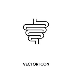 Intestines vector icon. Modern, simple flat vector illustration for website or mobile app.Gut or human internal organ symbol, logo illustration. Pixel perfect vector graphics

