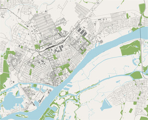 map of the city of Kherson, Ukraine