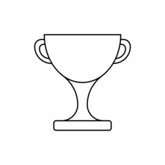 Winner's cup thin line icon. Trophy for sport champion. Modern vector illustration.