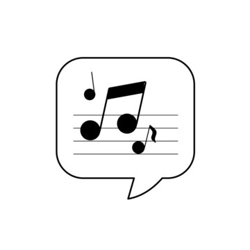 recommend clip art: Musical notes, melody settings vector icon for music apps and websites.