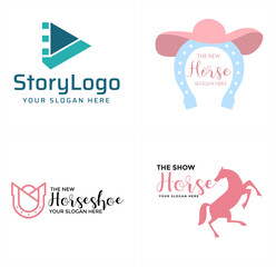Entertainment performance animal horse logo design