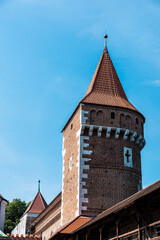 Obraz premium Krakow Barbican or Barbakan Krakowski in Krakow, Poland