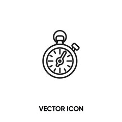 Stopwatch vector icon. Modern, simple flat vector illustration for website or mobile app.Timer or chronometer symbol, logo illustration. Pixel perfect vector graphics	