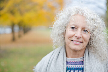 Fototapeta na wymiar Portrait smiling, affectionate senior woman
