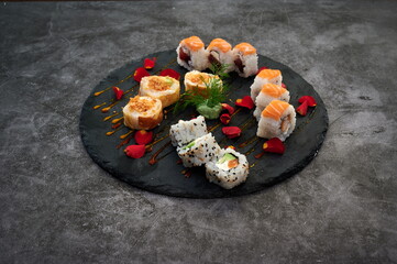 sushi on a plate
