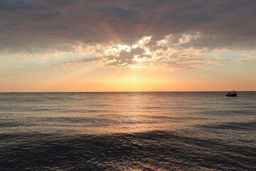 sunset over the sea