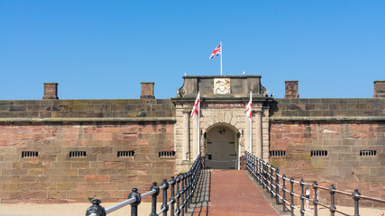 Fort Perch Rock  a former defence installation situated at the mouth of Liverpool Bay in New Brighton.